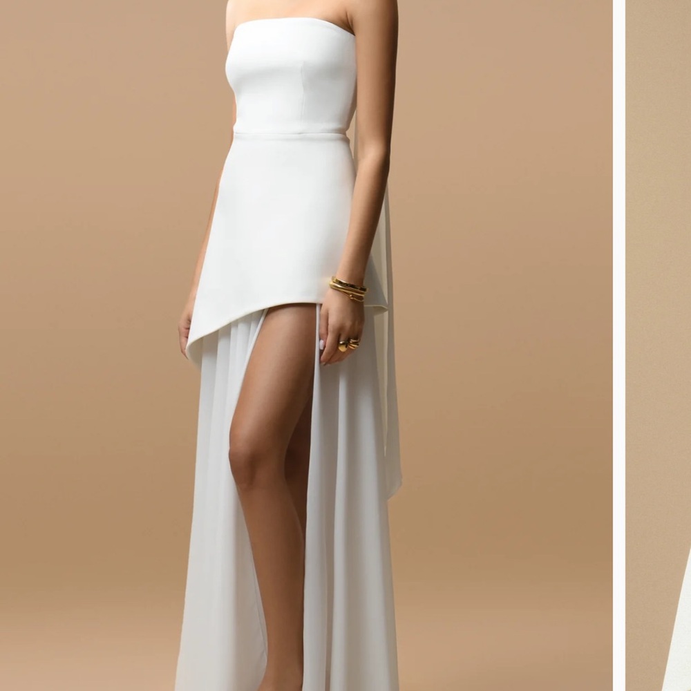 Monaco White Dress, Chic Asymmetrical White Dress - NEW
